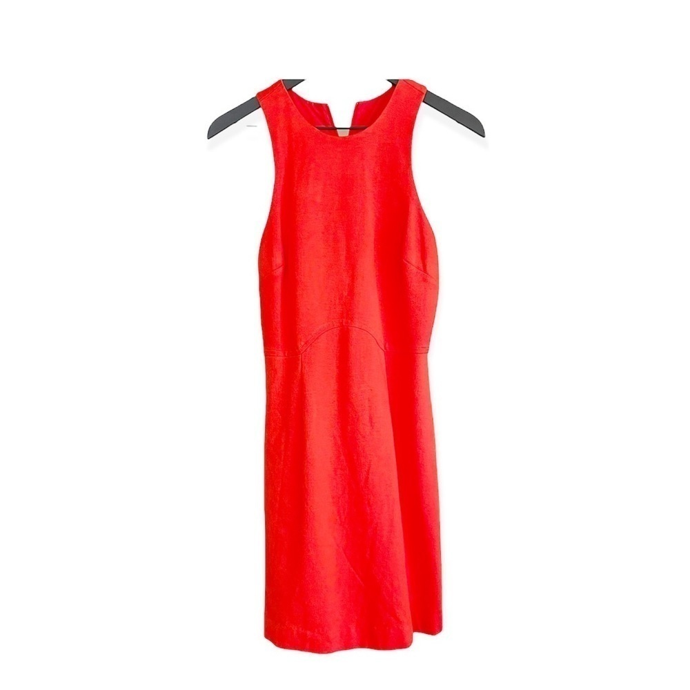 Trina Turk Sleeveless Dress Orange Stretch Size 2 New